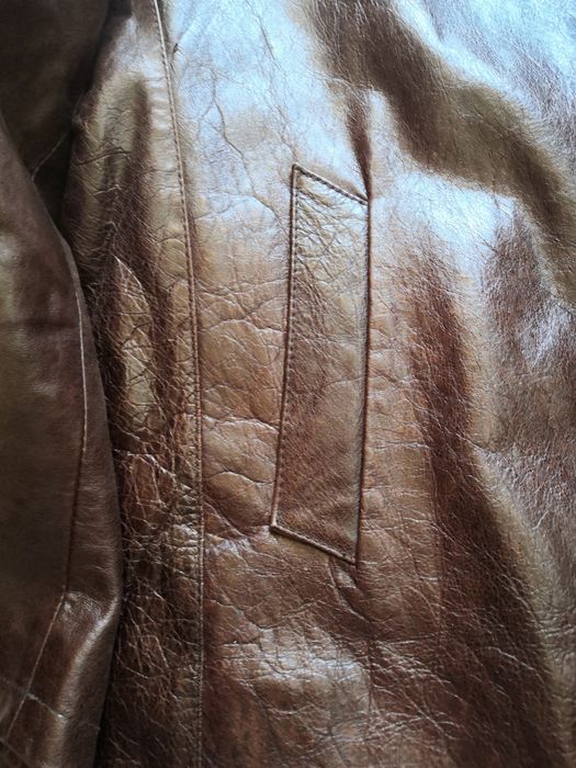 Skórzana kurtka męska brązowa