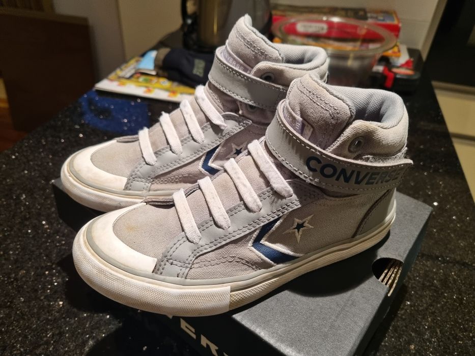 Buty Converse 33 wysokie trampki conversy szare na rzepy Pro Blaze