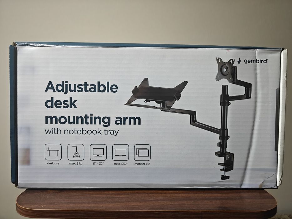 Кронштейн для монітора та ноутбука  Gembird MA-DA-04 Black
