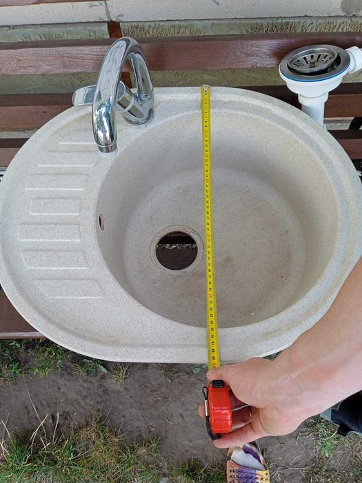 Мийка з кварц.піску+змішувач+сифон