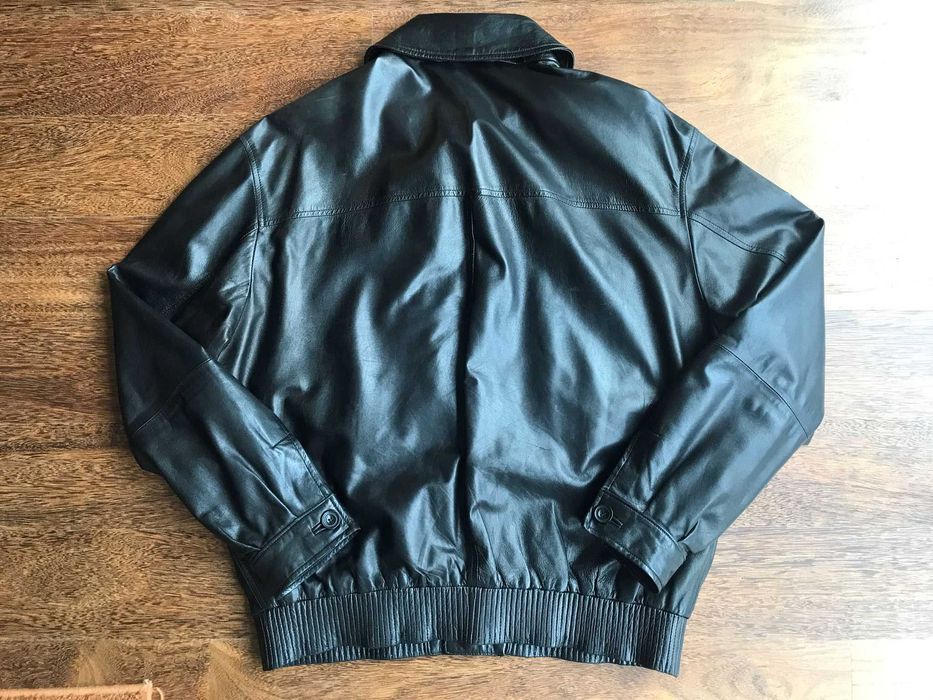 Casaco preto em pele, vintage, para homem - MABRUN