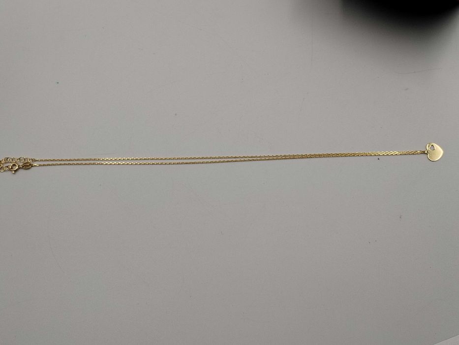 Złoty łańcuszek pr 585 / celebrytka z serduszkiem / 1,78g / 46cm