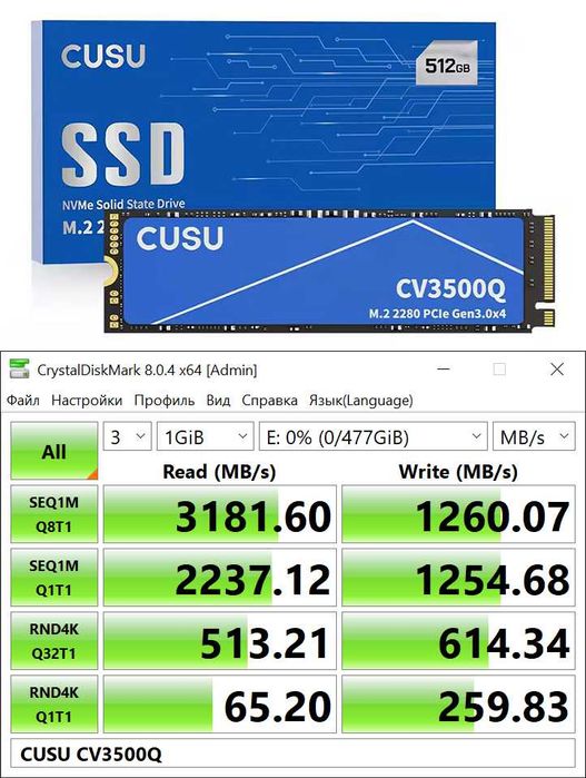 SSD M2 NVME Cusu Fanxiang Ediloca Netac 512Gb 1Tb 2Tb (Нові)