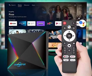 Dekoder Tv Box Janmifly R69Plus Android Wifi Bluetooth Ultra Hd 4/64GB