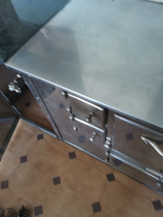 Fogão de lenha com forno inox