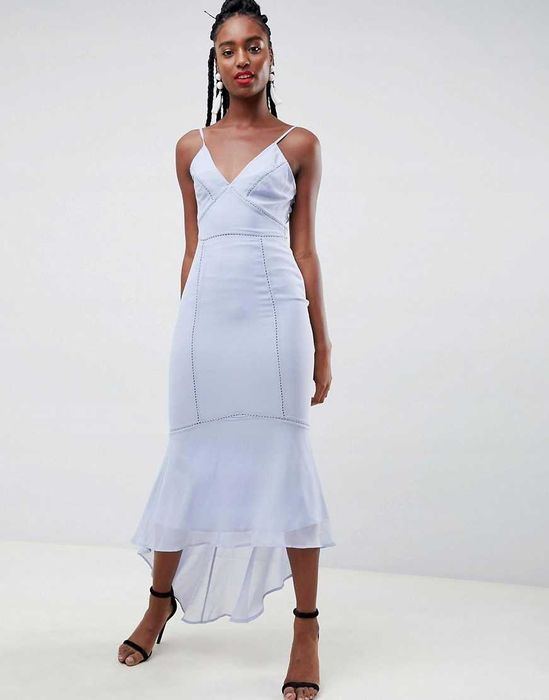 Sukienka Maxi Letnia, na Wesele, Szyfon Asos r 38