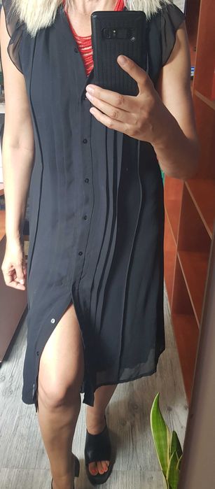Sukienka czarna plisy M