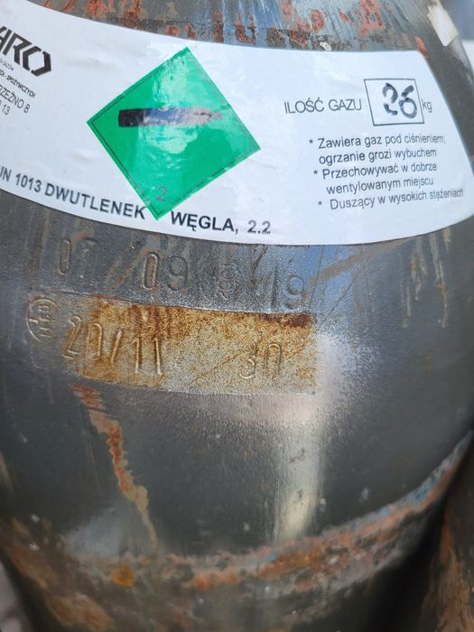 Butla CO2 dwutlenek 40l pełne spawanie do migomatu