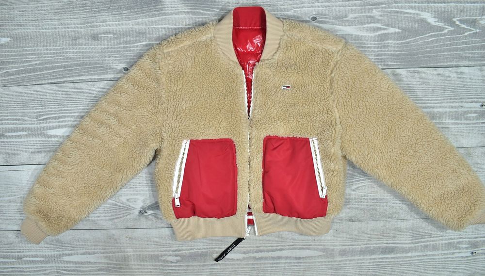 Tommy Jeans Dwustronna Kurtka Zimowa Bomber Sherpa L