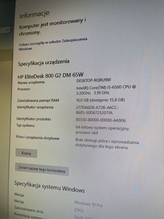 Mini PC komputer stacjonarny do pracy biura INTEL i5 16GB RAM