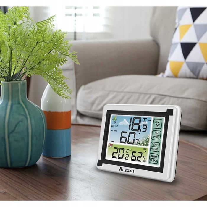 Bezprzewodowa Stacja Pogody Higrometr Termometr z Czujnikiem zewnątrz