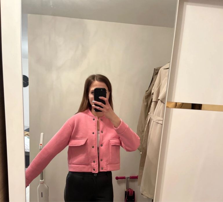 Bluza bomberka cukierkowy róż