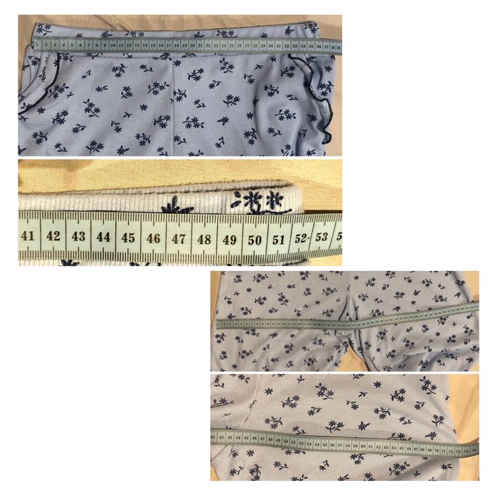 spodnie domowe Infinity Woman błękitne granatowe kwiatki, rozmiar S/М