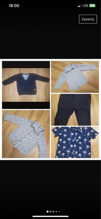 Zestaw ubrań chłopięcych wizytowych r. 74 (5 szt)