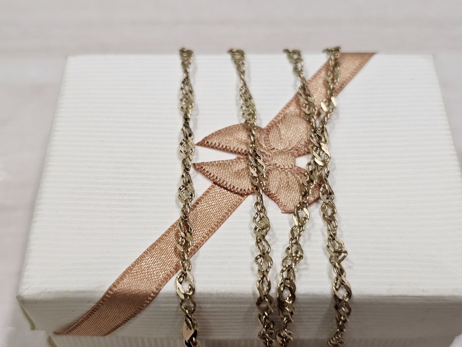 Złoty łańcuszek DAMSKI SPLOT ciekawy PR 585 60 cm