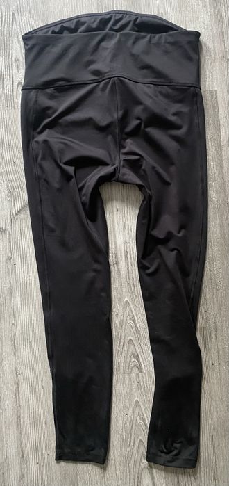 Czarne sportowe legginsy getry crivit Lidl 44/46 z wysokim panelem