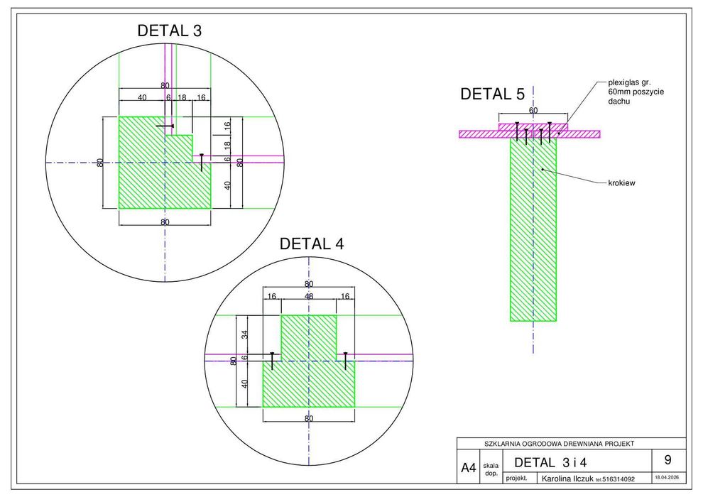 szklarnia ogrodowa projekt