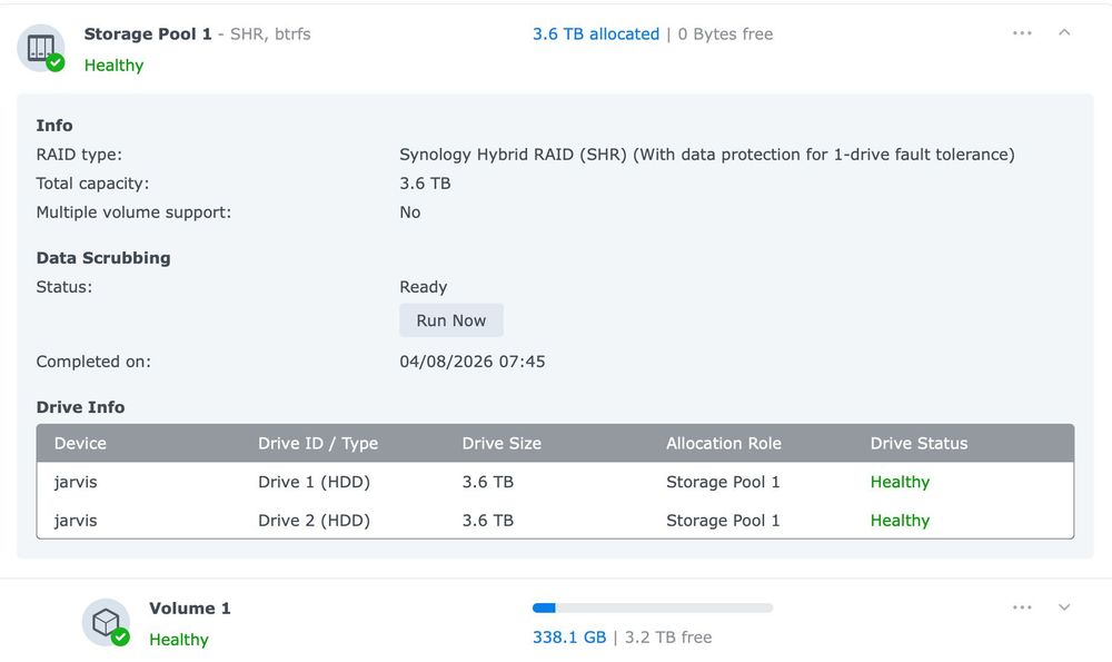 Synology DS218+ 6GB RAM 2x4TB NAS