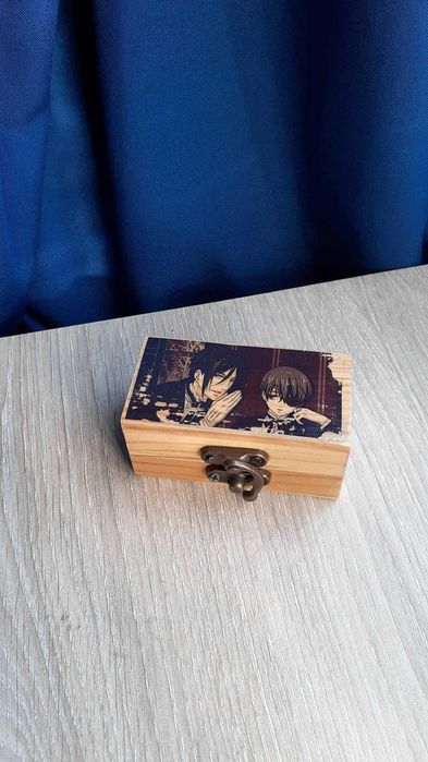 Caixa madeira Black Butler Sebastian Michaelis Ciel Phantomhive anime