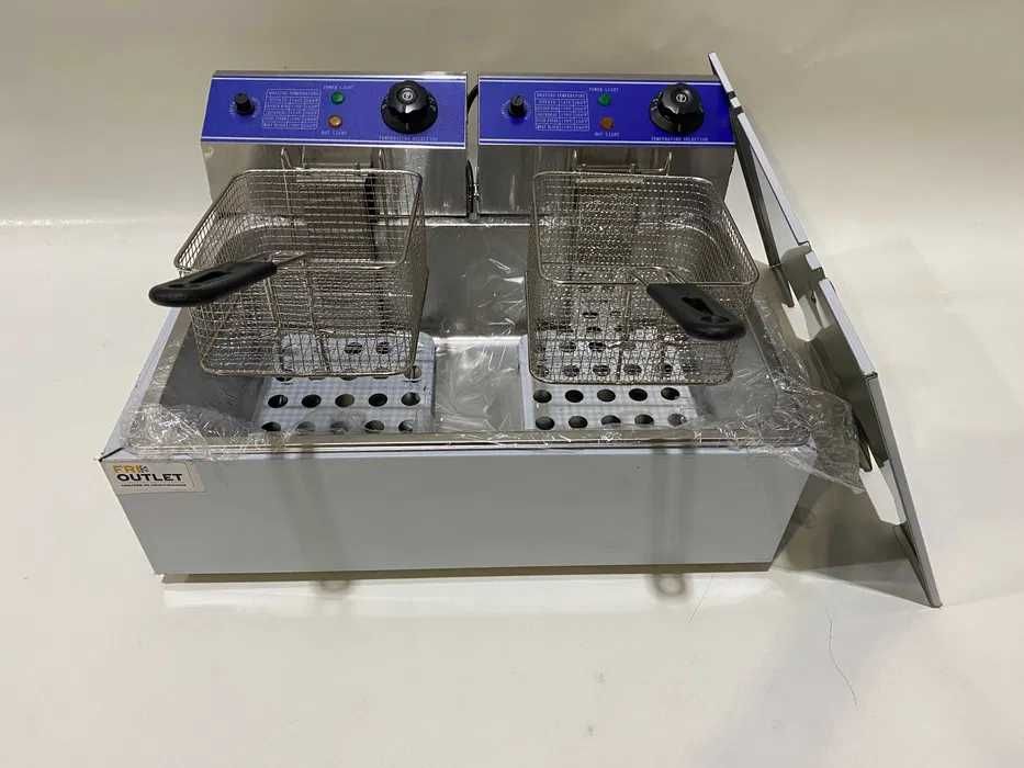 Fritadeira dupla elétrica 6 litros + 6 litros - NOVA
