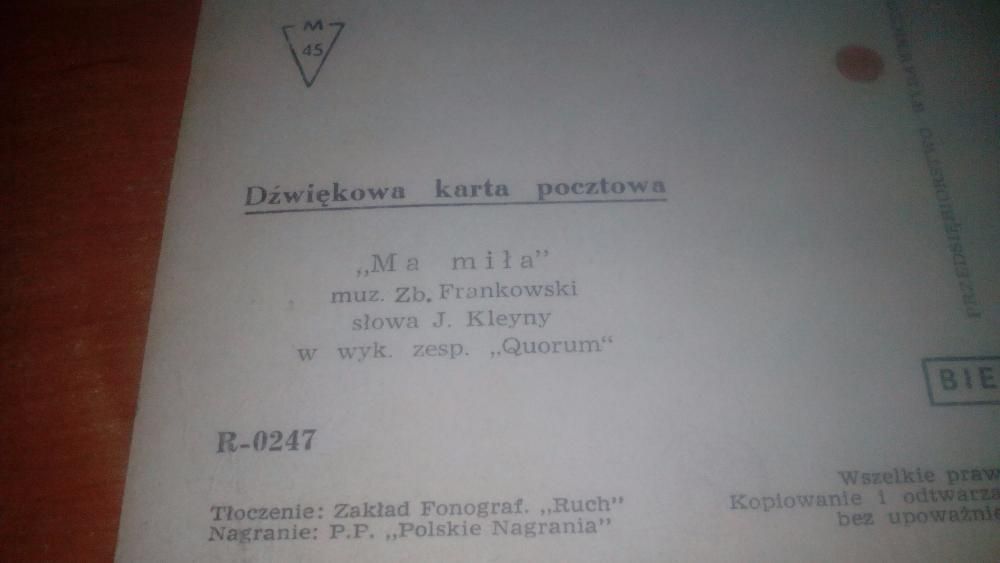 sprzedam karty dźwiękowawa pocztowa