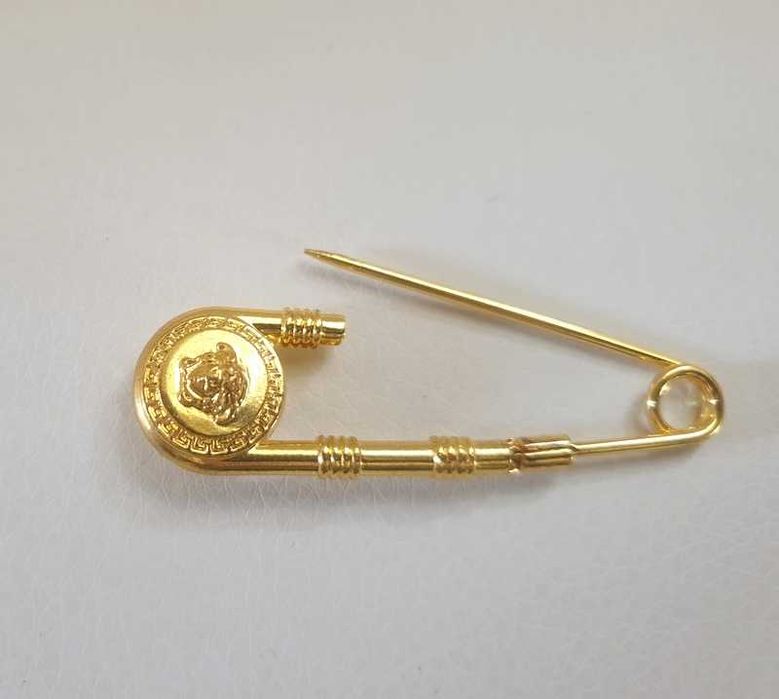Versace Meduza duża agrafka broszka nowa kolor złoty