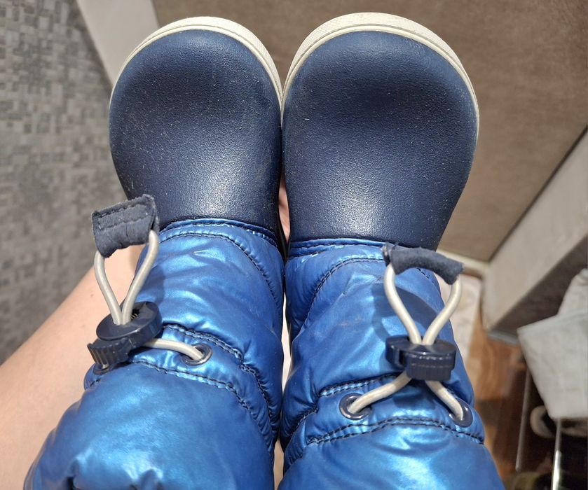 Чоботи дутики Crocs Kids Crocband Iri Gust Boot Темно-сині розміри C6