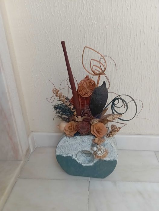 Arranjo de flores secas