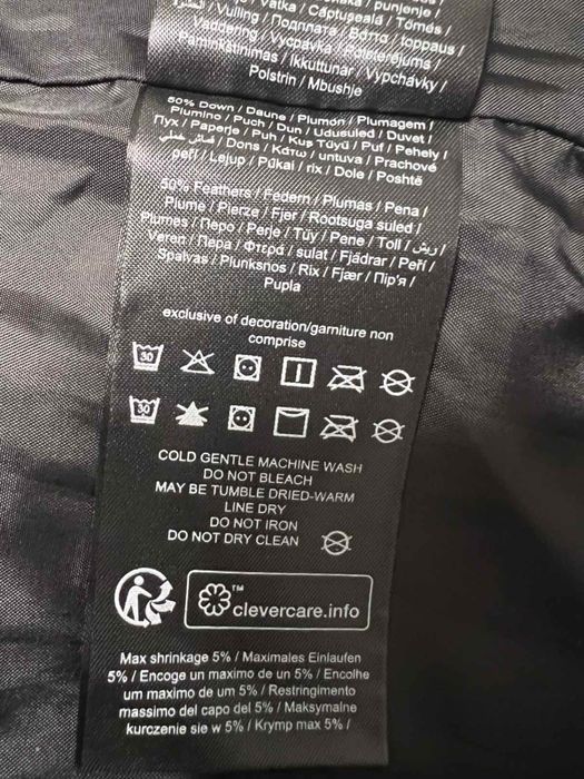 Пуховик з качиним пухом, довгий