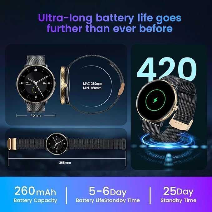 Smartwatch Fitness CatShin Android iOS AMOLED 1,43 HD DAMSKI Sportowy