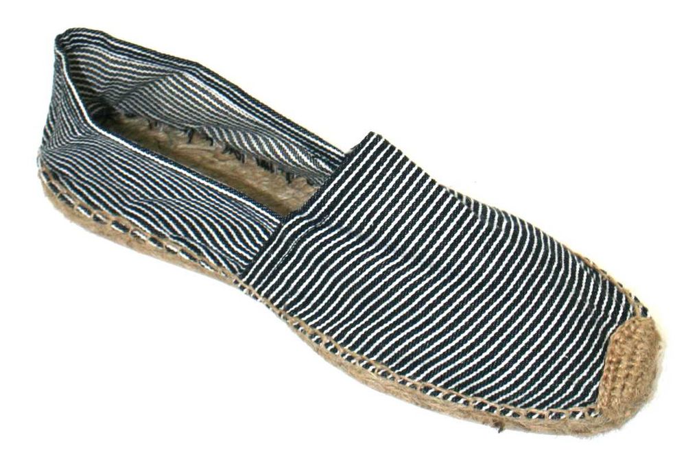 Espadryle wsuwane  sznurkowe płócienne klasyczne wzór w paski 39