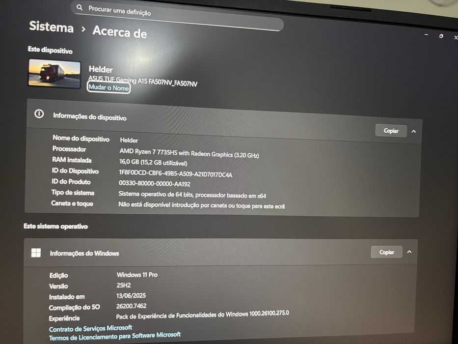 Vendo Asus TUF Gaming A15