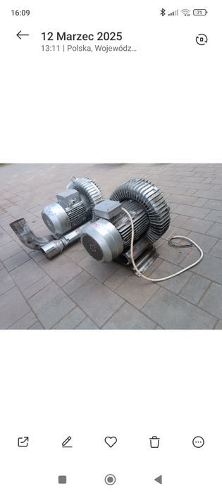 Wentylator dmuchawa  bocznokanałowa 7,5 kw Siemens