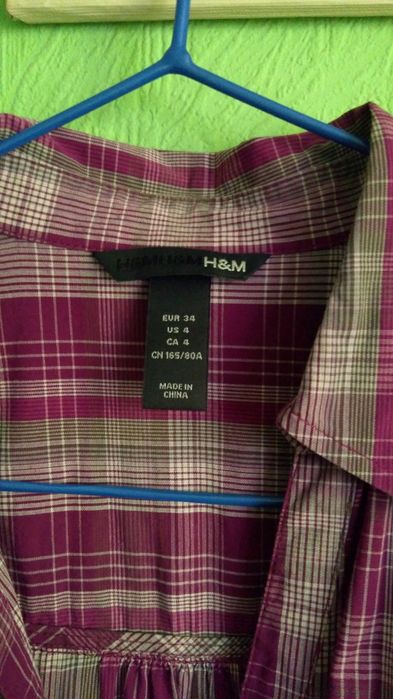 Платье-рубашка, туника, рубашка клетчатая H&M