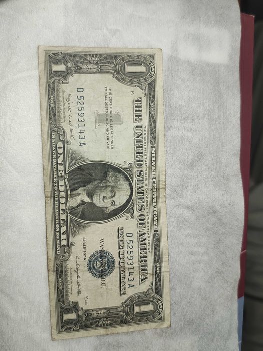 1 dolar 1957 A niebieska pieczątka