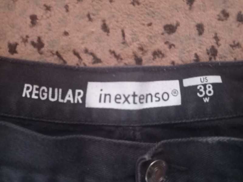 Jeansy męskie czarne regular W38 in extenso