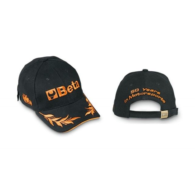 BETA 9525/N Boné Preto Algodão Bordado
