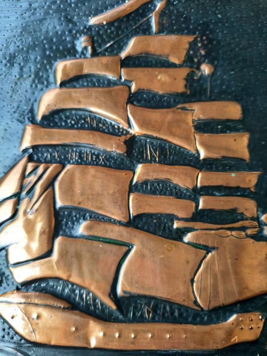 Obraz z blachy miedzianej- Antyk