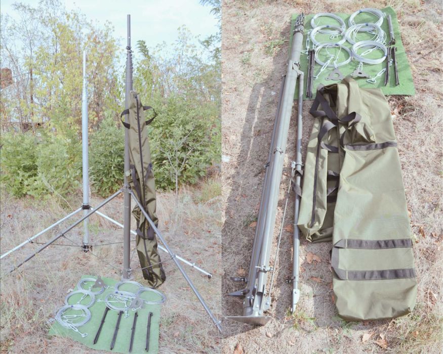 Щогла 19 м телескопічна легка алюмінієва мачта для радіомост/ WiFiмост