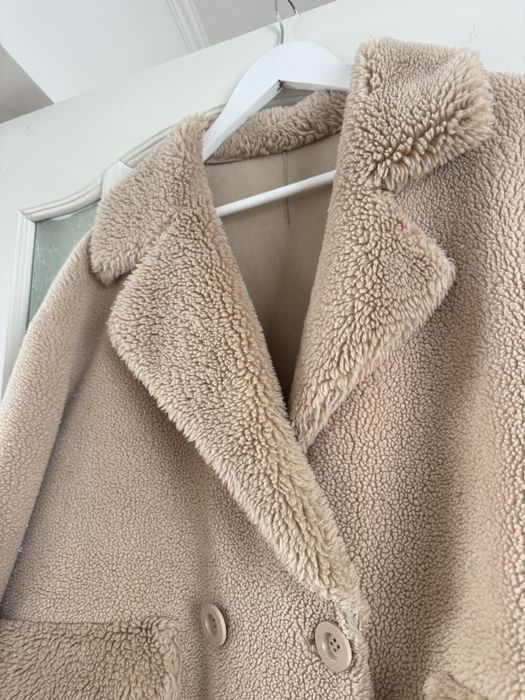 Шубка тедді, подовжена