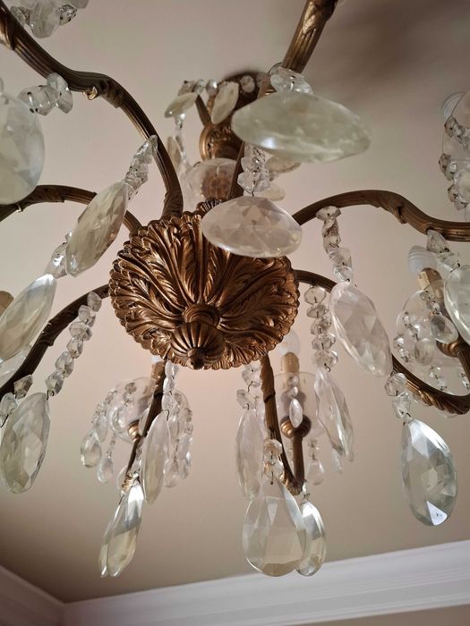 Candeeiro de Teto / Lustre Bronze ( Antigo )