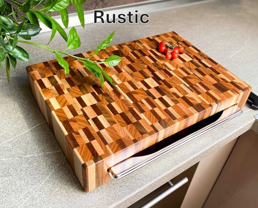 Торцева дошка з гастроємністю, торцева дошка з підносом, кухонна дошка