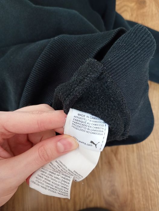 Czarna bluza puma z kapturem xs / xxs