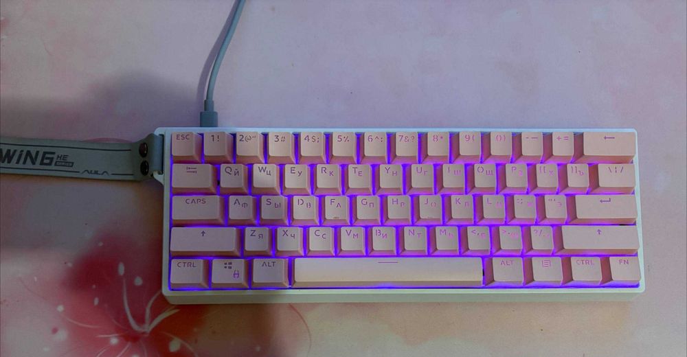 Aula WIN60HE 8000hz розовые кейкапы