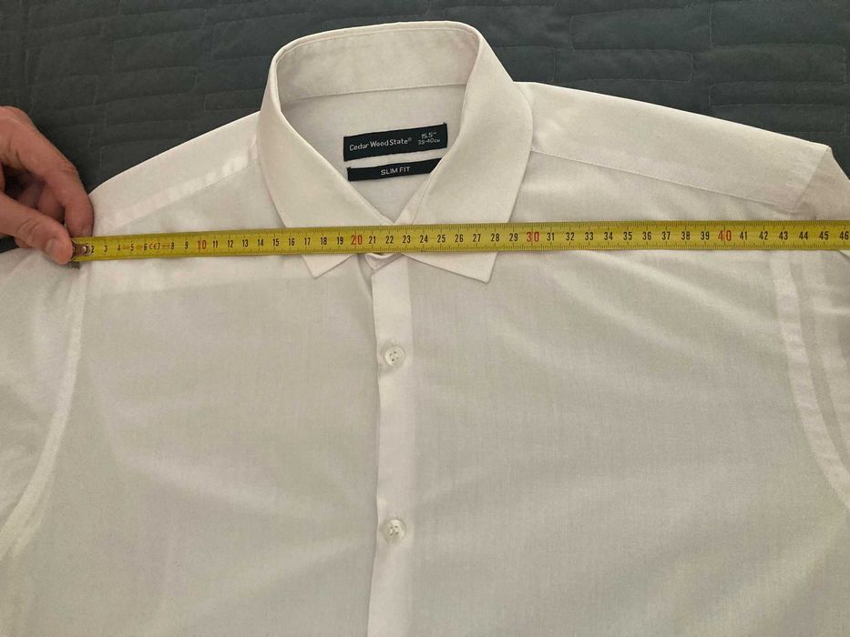 Camisa branca Slim Fit para fato