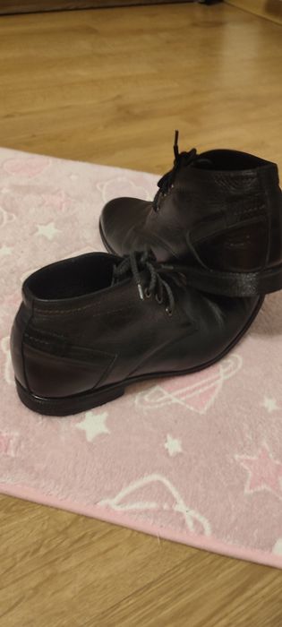 Buty ocieplane męskie skórzane