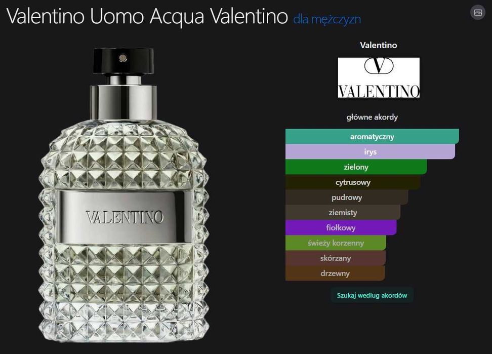 Perfumy Valentino Uomo Acqua 125ml EDT [NOWE NIEROZPAKOWANE]