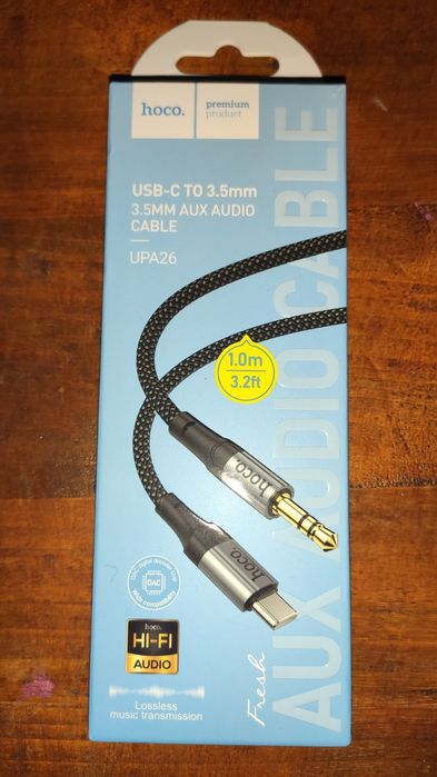 кабель type c / 3.5mm aux, новий , 1 метр, Hoco
