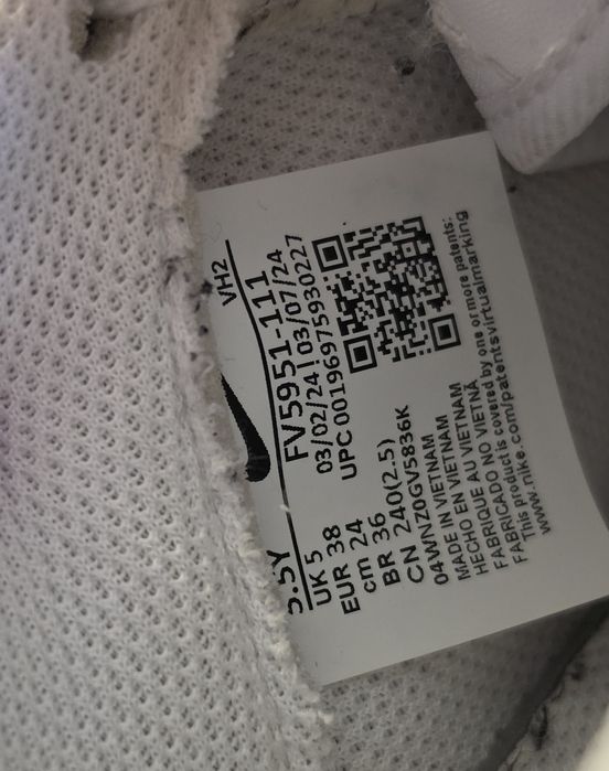 Білі кросівки Nike Air Force 1 Le оригінал р.38
