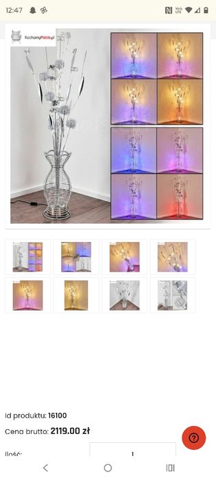 Piękna lampa podłogowa led